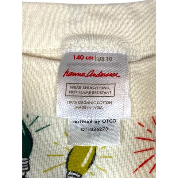 Hanna Andersson Christmas Light Size 10 Pajama Top - Picture 2 of 3